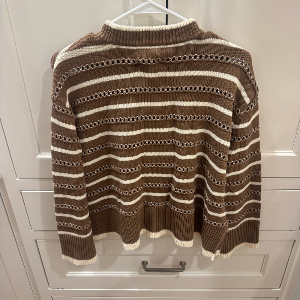 Tuckernuck Brown and Cream Striped Sweater - Picture 6 of 7